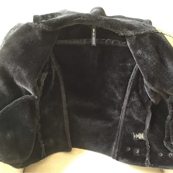 Suede jacket, Faux Shearling Suede jacket in black size S/P - Picture 9 of 9